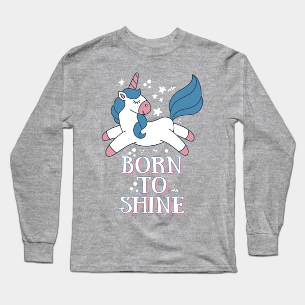 Unicorn Long Sleeve T-Shirt by Mashmuh